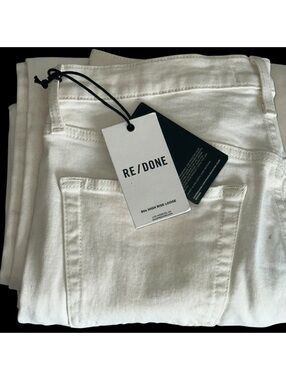 RE/DONE Women’s  Jeans 30 Vintage White High Rise Straight Leg Stretch Denim NWT